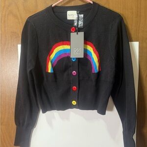 Black Rainbow cardigan size XL retro style by Royal Monk